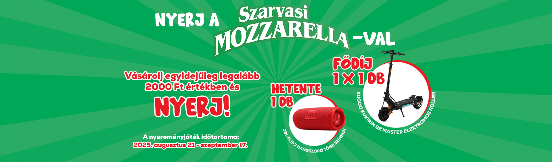 Nyerj a Szarvasi Mozzarellával